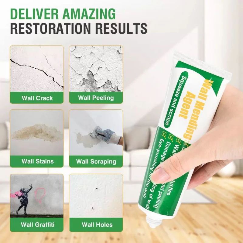 

Wall Patching Paste To Repair Graffiti, Holes, Cracks, Peeling Wall, Inner and Outer Walls, Water-resistant Elastic Putty