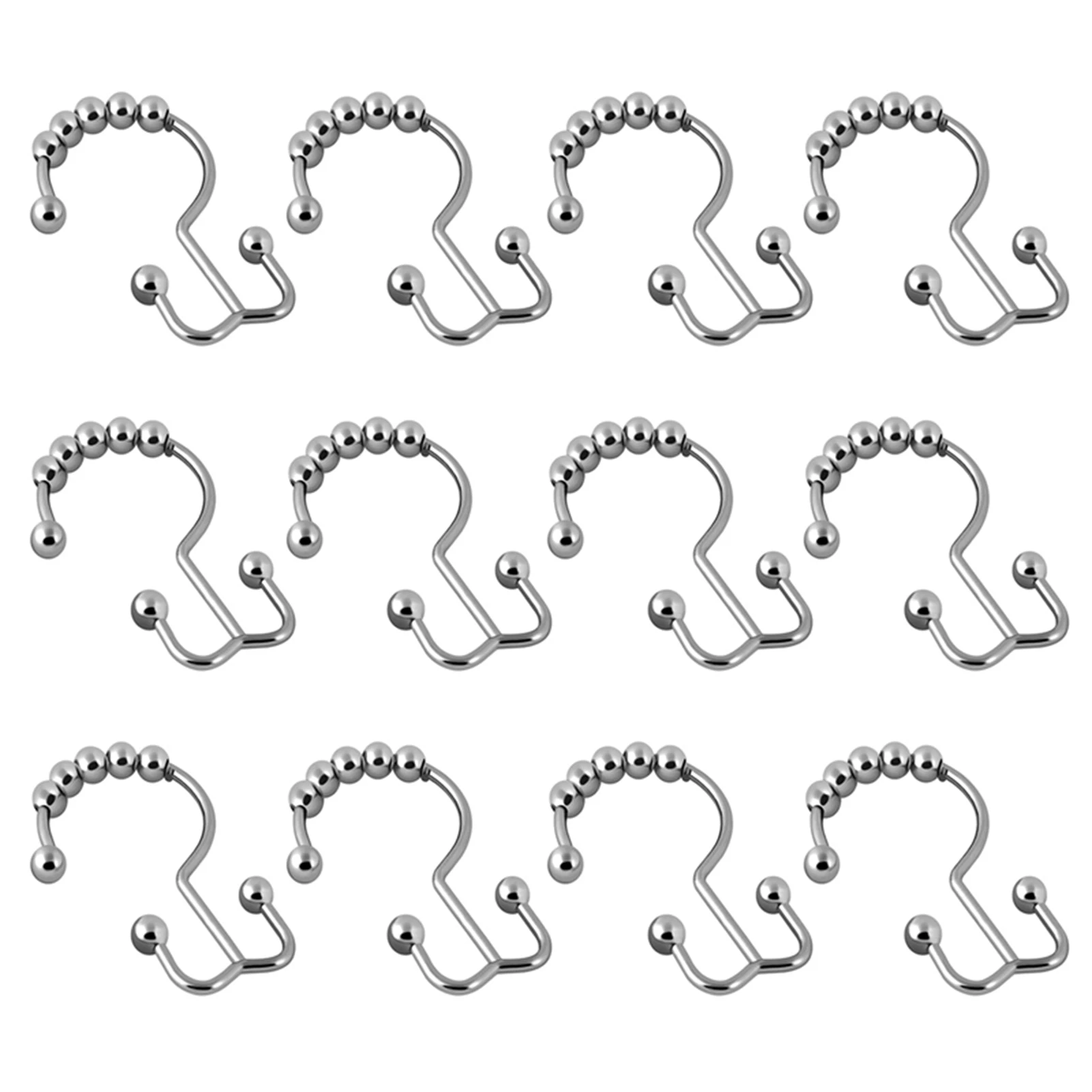 12-Piece Double-Sided Shower Hooks 10