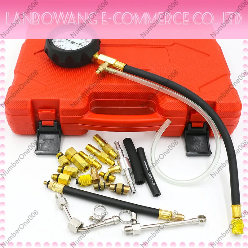 TU-114 Fuel Injection Pressure Tester, 0-140 PSI Gauge Kit for Engine Fuel System Diagnostics