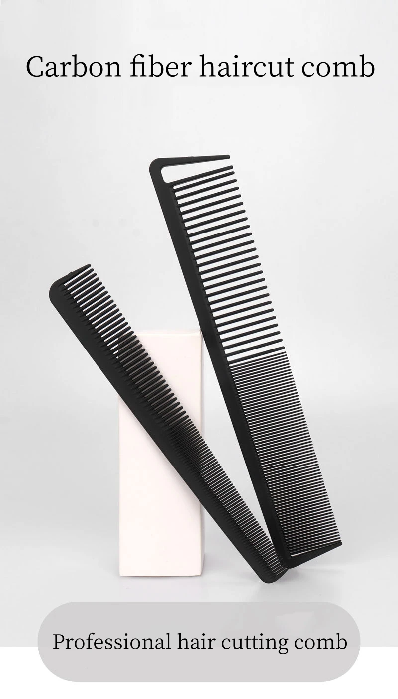 Carbon Faser Haar Schneiden Kamm Coiffeur Professionelle Barber Kämme Hohe Temperatur Widerstand Friseur Friseur Pinsel – Detail 1