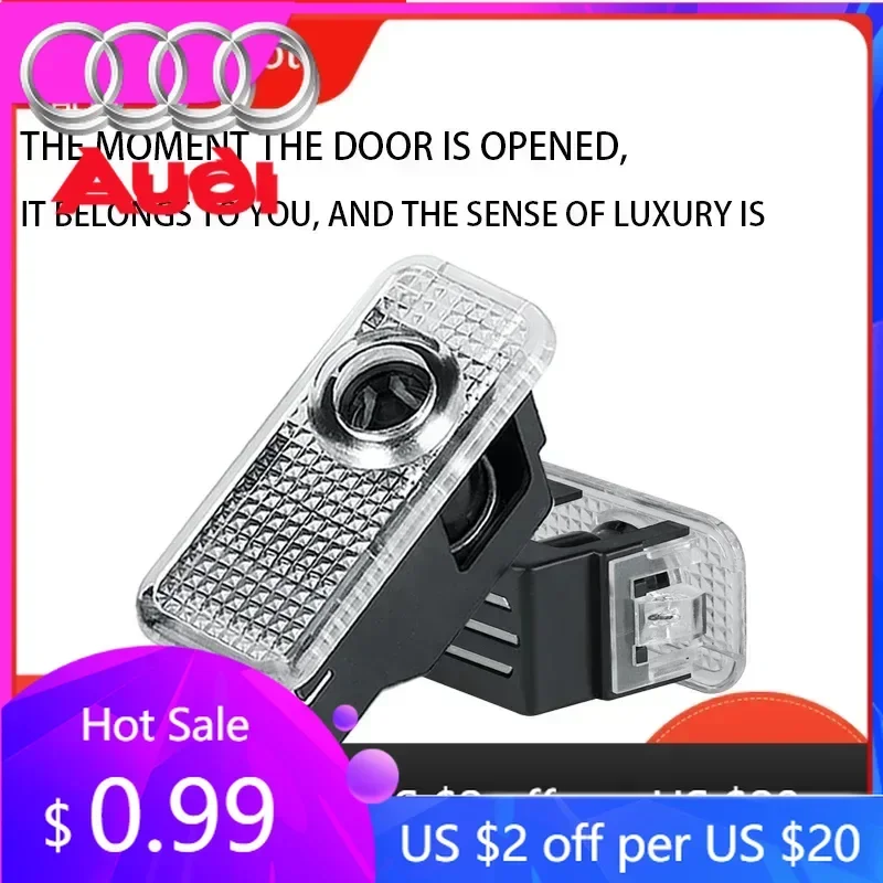 

Колпаки на колесные диски (2/4 шт.) с LED-подсветкой для дверей автомобиля Audi (проектор, лампа) для Audi A1, A3, A4, A5, A6, Q7, TT, B5, B6, B7, B8, C5, C6