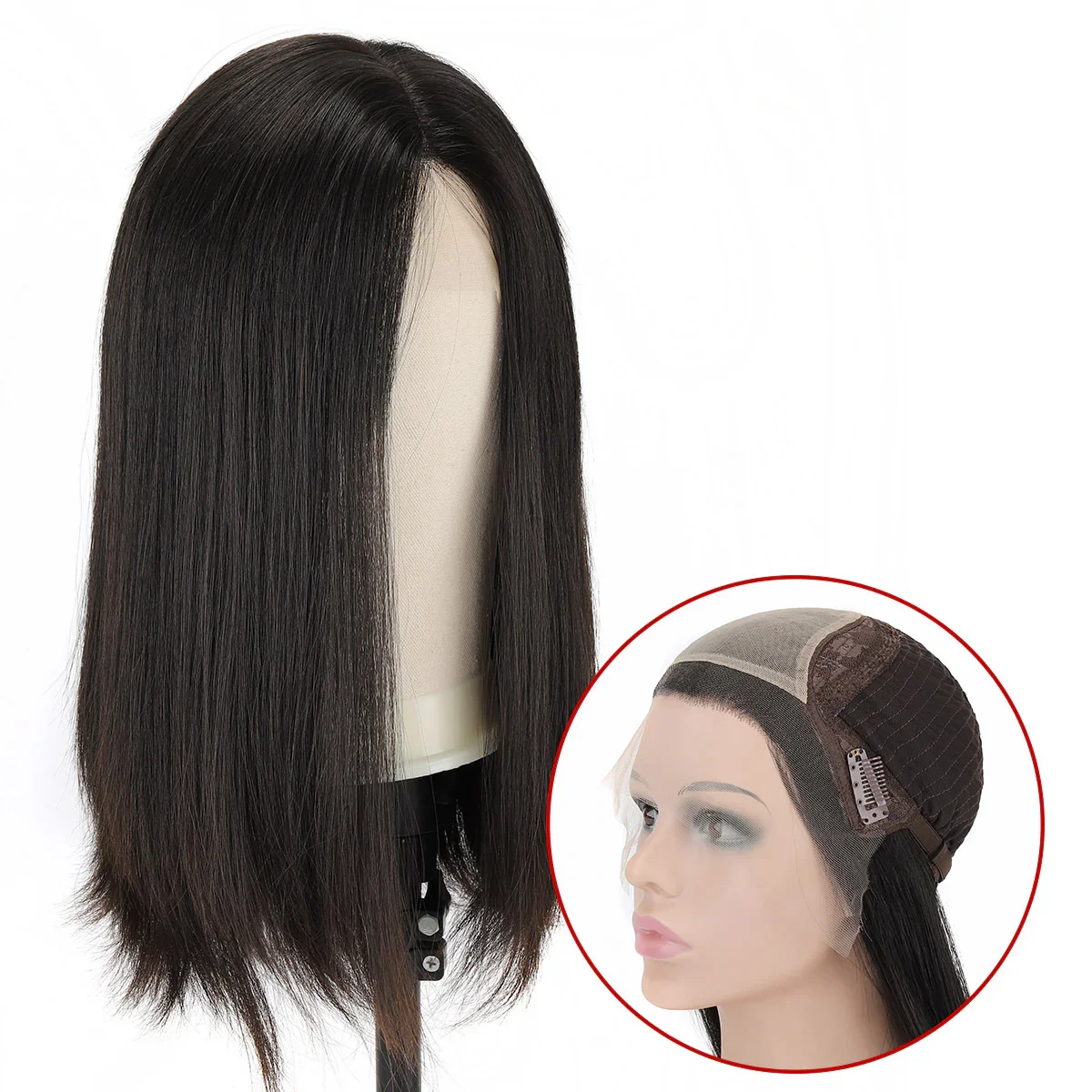 

TUWG02 Lace Front Glueless Wig European Virgin Hair Lace Front Human Hair Wig Jewish Wig Lace Top Wig For Women 130% Density