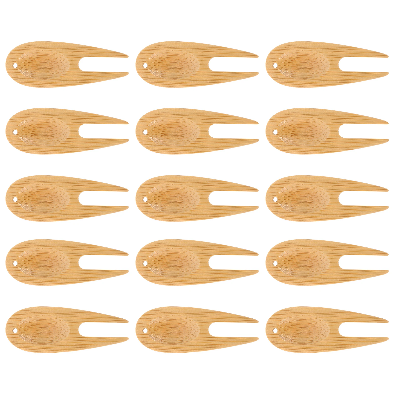 15pcs Golf Divot Repair Tool Green Fork Portable Keychain Design Premium Material Practical Gift for Family Friends Partners