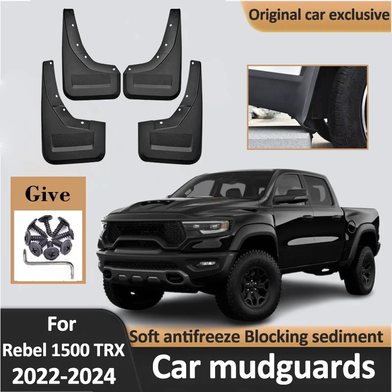 

Mudflaps For Ram Rebel 1500 TRX 2022 2023 2024 Accessories Mudguards Mudguard Mud Flaps Splash Guard Anti-scratch Exterior Parts