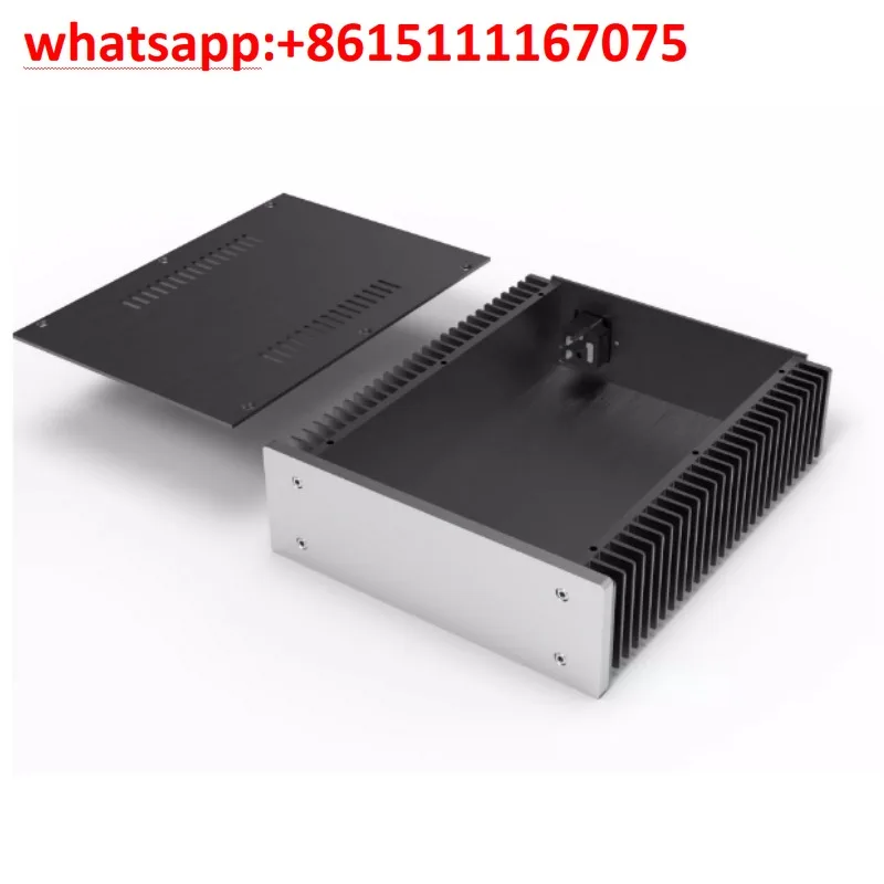 2107 DIY All-Aluminum Amplifier Enclosure Case Built-in Side Heat Sink Audiophile Audio Chassis Housing For Power Amplifier