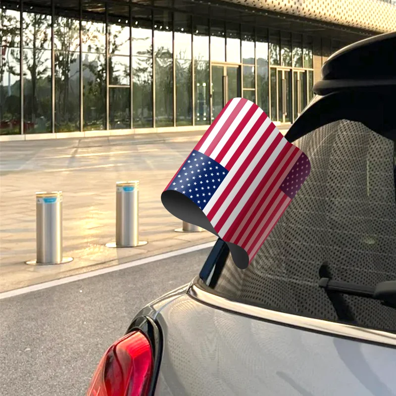 1PCS Flag Car Washing Label Logo Sticker United States Creative Waterproof Sunscreen Window Rear Door Decoration Toy Sticker