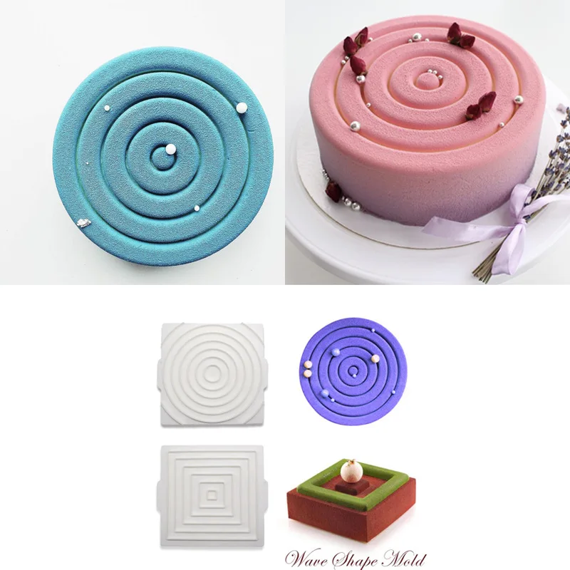 Double-sided ripple starry sky mousse mold cake silicone mold baking utensils handmade soap mold French dessert mold
