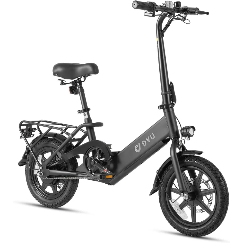 

350W Motor Folding Electric Bicycles, 36V 7.5Ah Battery, Dual Disc Brakes, 14" Foldable ebike for Adults and Teens with Pedals