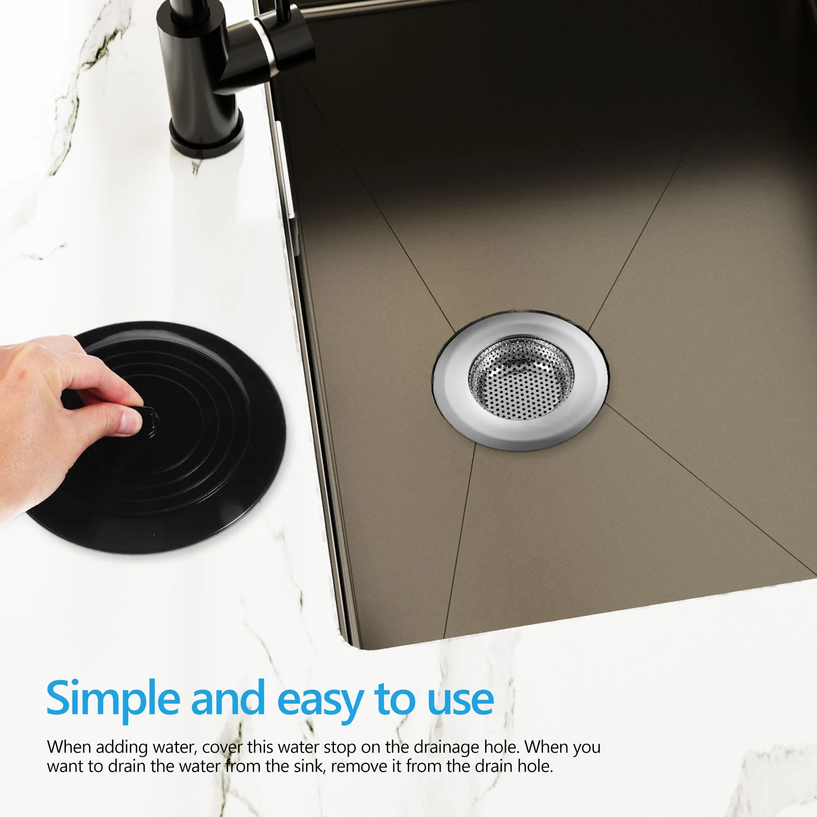 

4 pcs Drain Filter Baskets Silicone Bathtub Stoppers Stainless Steel Shower Hair Catcher For Bathroom Kitchen Rv Laundry Sinks