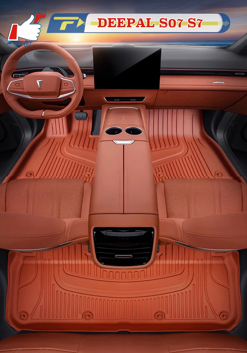 

Автомобильный коврик с левым рулем для DEEPAL S07 S7 2024, полностью окруженный коврик для ног, напольный коврик, напольный ковер, водонепроницаемый коврик