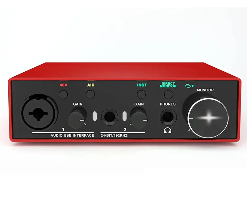 For  audio interface sound card mixer for studio recording musical instrument 2 channel