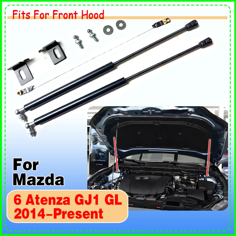 

Car Hydraulic Rods For Mazda 6 Atenza GJ1 GL 2014-Present Car-styling Refit Bonnet Hood Gas Shock Lift Strut Bars Support Rod