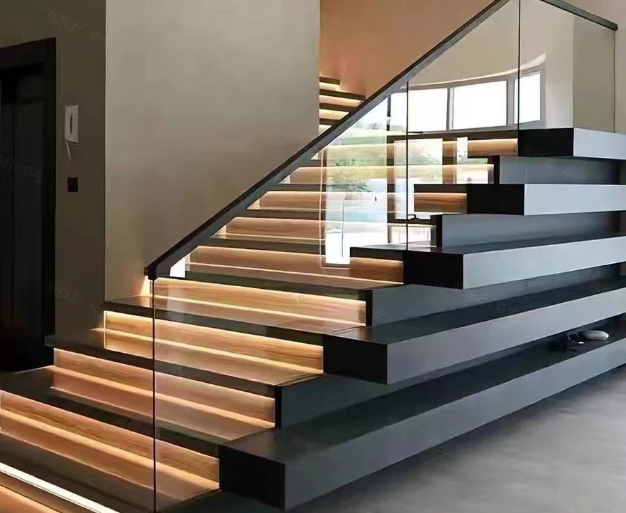 Pasos de celebridades de Internet, escaleras, tiras de luz, luces de inducción, sin cables, inteligentes, persecución de luz, agua corriente