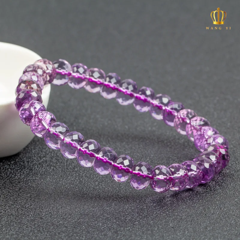 Natural Brazil Amethyst Faceted Bracelet