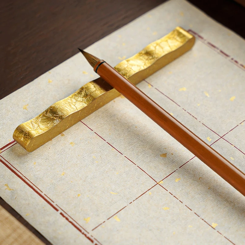 Chinese Calligraphy Brass Paperweight Calligraphy Painting Desktop Ornament Practical Study Handcraft Supply Gifts Calligrapher