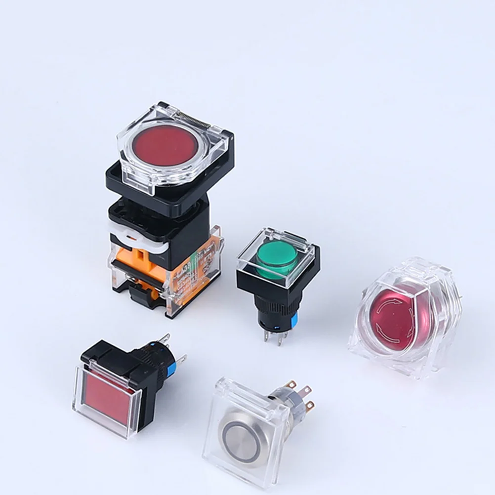 

3pcs Push Button Cover Transparent Waterproof Dust- -Proof Safety Switch Cover For 22Mm Round Button Sturdy