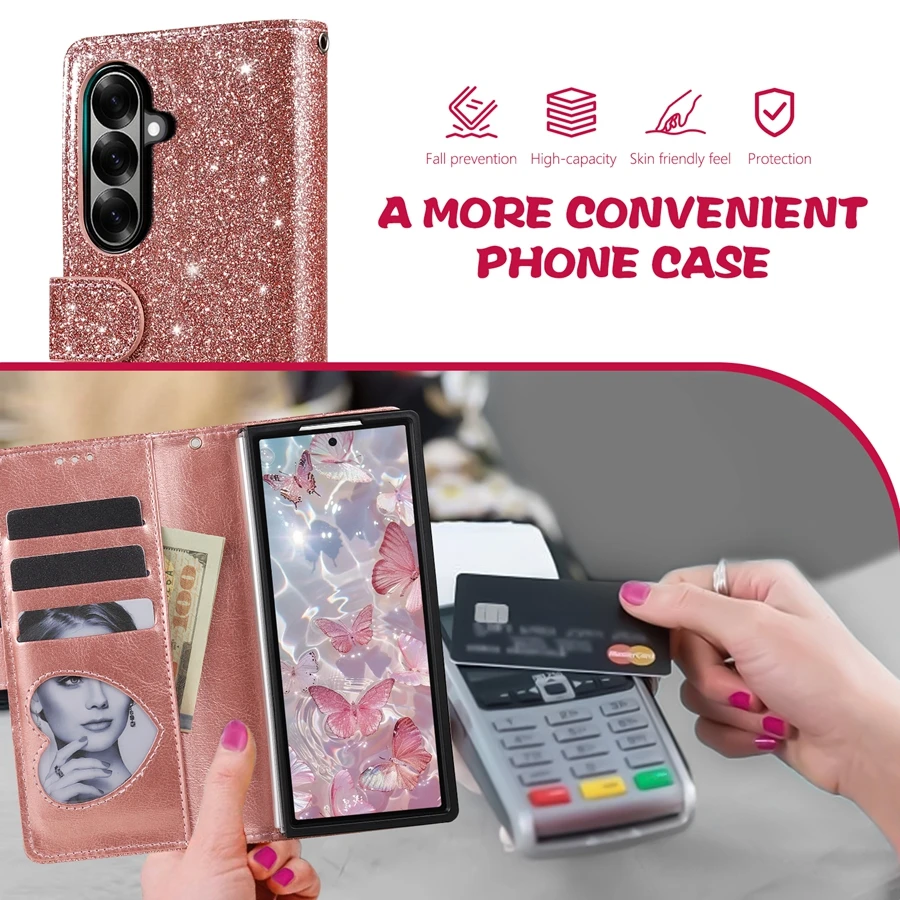 Wallet Fashion Glitter Zipper - Bifold Leather Wallet review and price