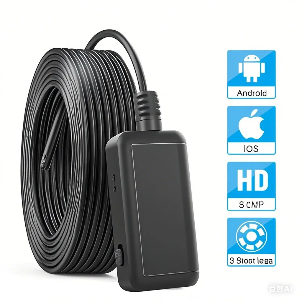 

DDCAMERA WIFI Эндоскоп 5,5 мм WIFI Промышленный бороскоп с 6 светодиодами Водонепроницаемая инспекционная камера IP67 для Android и iOS