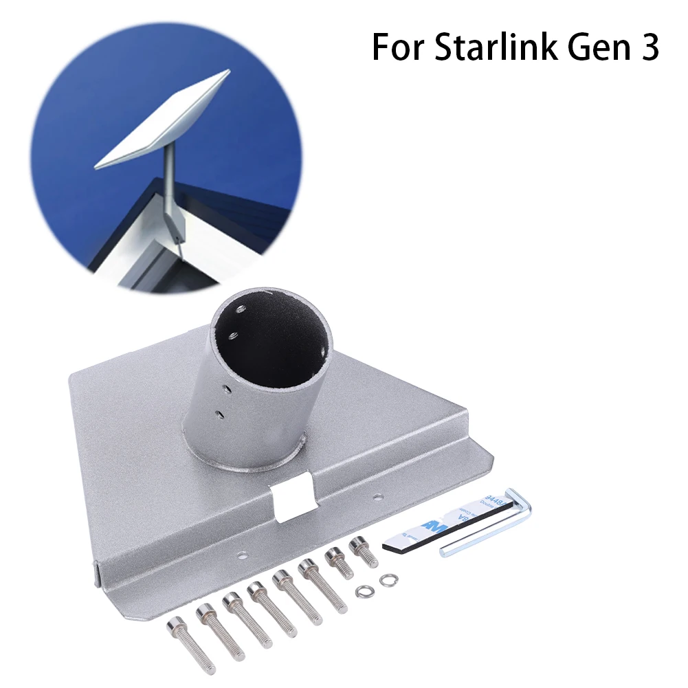 For Starlink Gen 3 Pipe Adapter Pole Mount Adapter Mounting Kit for Starlink V3 Plate Roof Mount Accessories