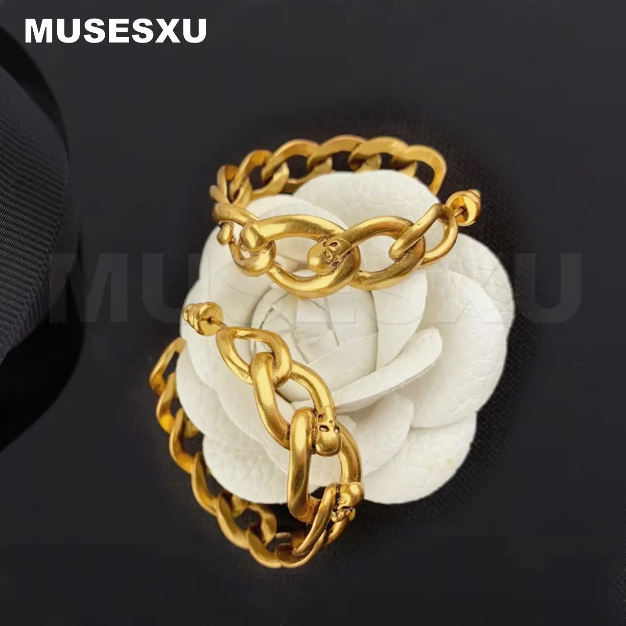 

2022 Jewelry Luxury Retro Brand Golden skull Hollow woven Earrings For Women's Party Gift