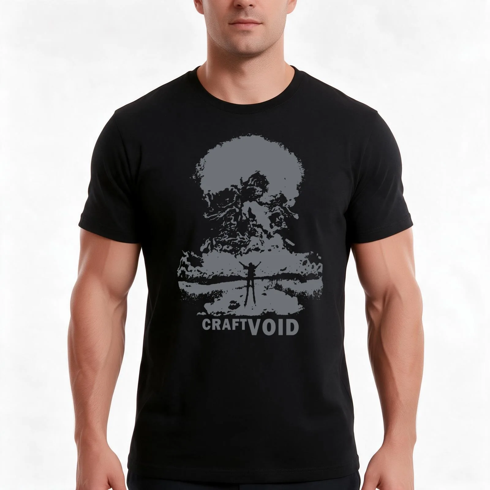 CRAFT - VOID T-Shirt Summer Casual Cotton Tee Oversized Streetwear Tops Vintage Graphic Print Loose Fit Short Sleeve