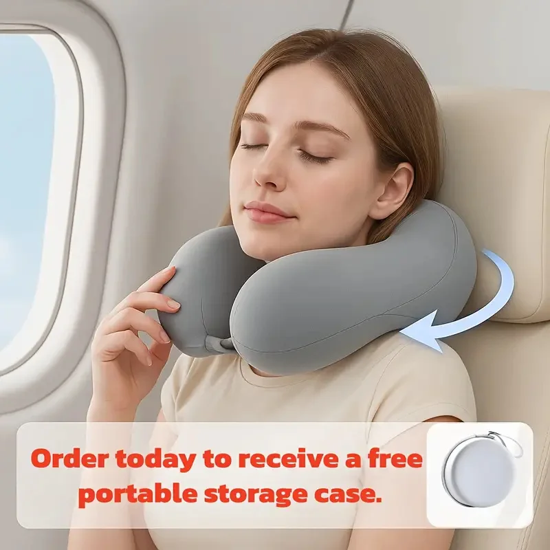 FD03844789 Neck Pillow for Travel & Home Use Ergonomic Cervical Support Easy Storage Comfortable Sleep Slow Rebound Lightweight