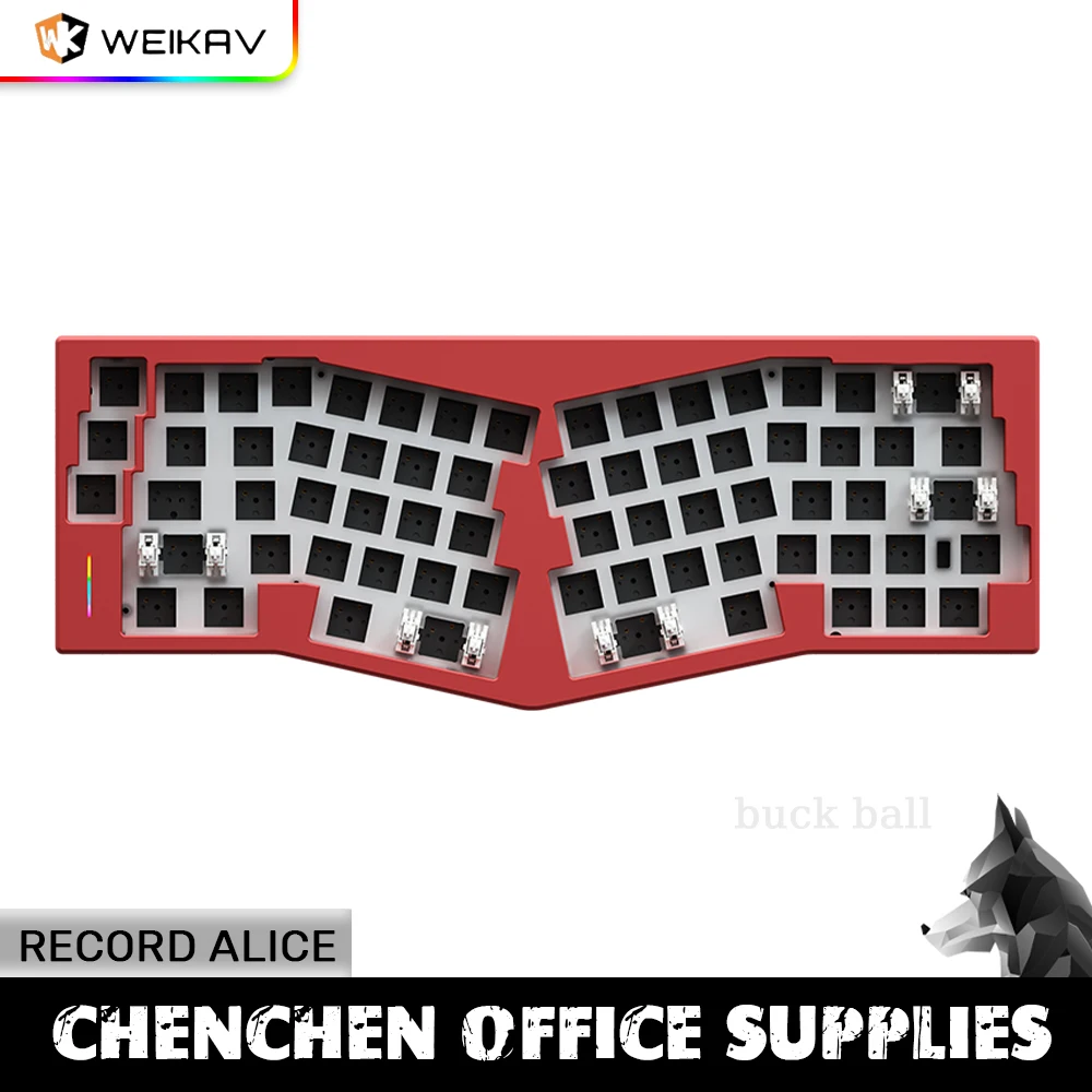 

Weikav Record Alice Mechanical Keyboard Kits 67keys 3 Mode 2.4g Wireless Bluetooth Keyboards Kit Hot Swap Gaming Keyboards Gift