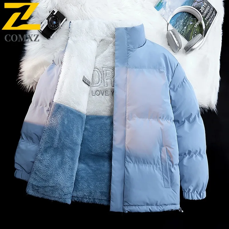 

COMXZ Мужская стеганая куртка Японская уличная теплая утолщенная куртка для путешествий на снегу Повседневная одежда Ветрозащитный дизайн Зимняя куртка