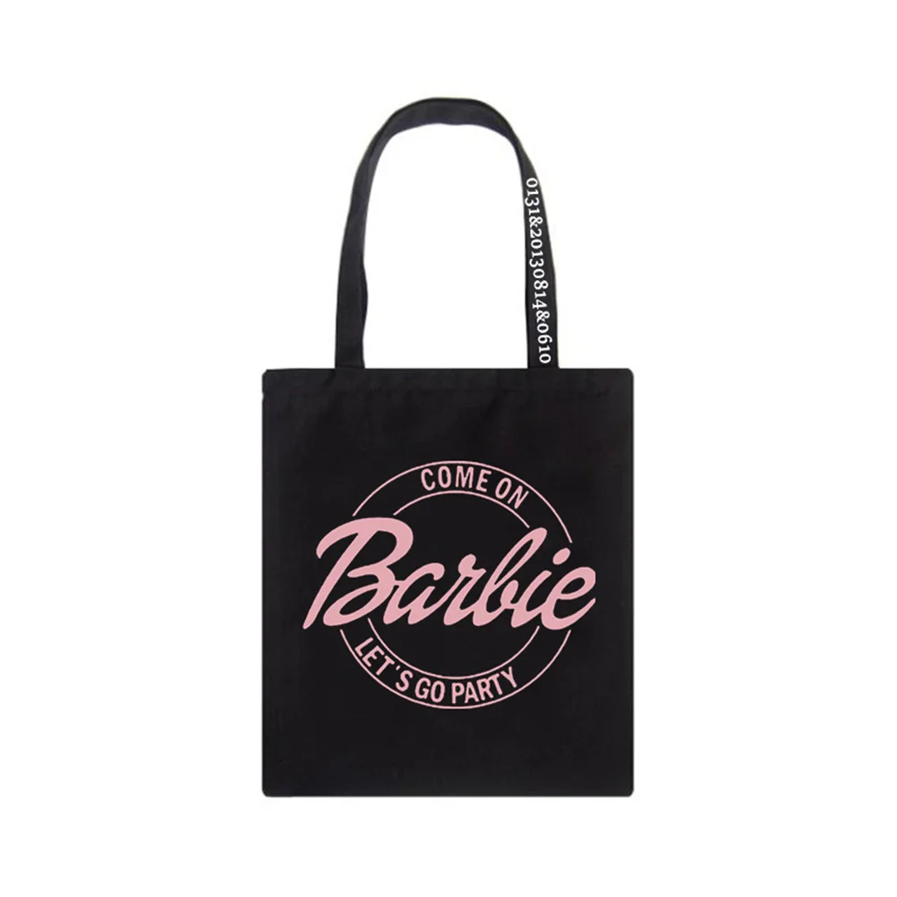 Barbie Shoulder Bags Kawaii Canvas Bag Handbag Commuting Students Bookbag High-Capacity Stylish Kids Girls Gift Trendy Fashion