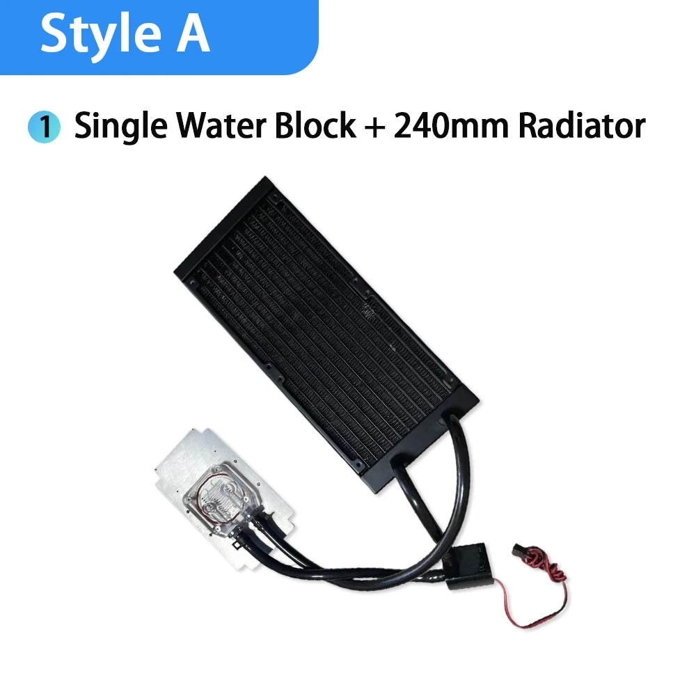 For NVIDIA Tesla V100 Water Cooling Block Kit Single /Dual Water Block 240mm /360mm Radiator , SXM2 To PCIE Adapter Card Board