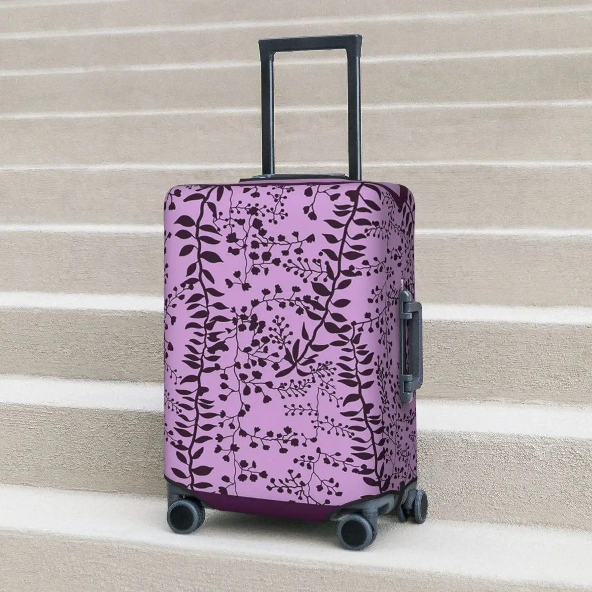 Bella Swan Lavendel Freesien Kofferhülle Schutz Elastische Reisegepäckschutzhüllen für 18-32 Zoll