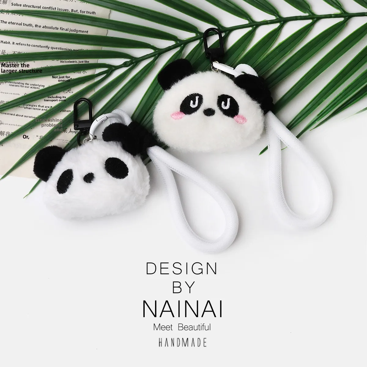 Cute Plush Panda Doll Keychain Bag Accessory Versatile Student Party Gift Soft Cuddly Toy Ideal for Book Bag Decoration