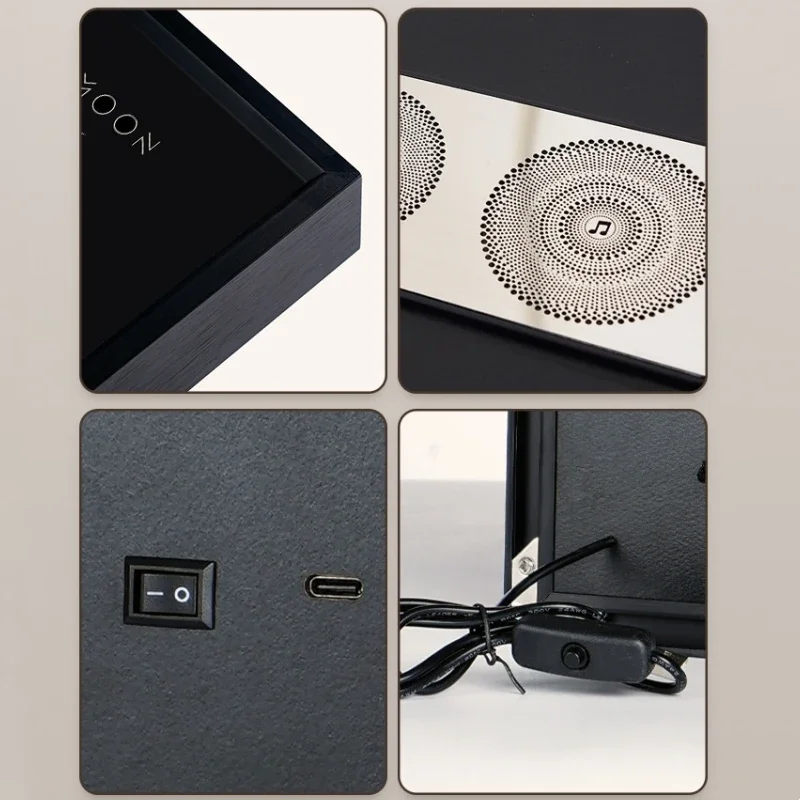 빈티지 블루투스 스피커 빛나는 장식 그림 데스크탑 작은 사운드 박스 비닐 레코드 홈 고품질 생일 선물