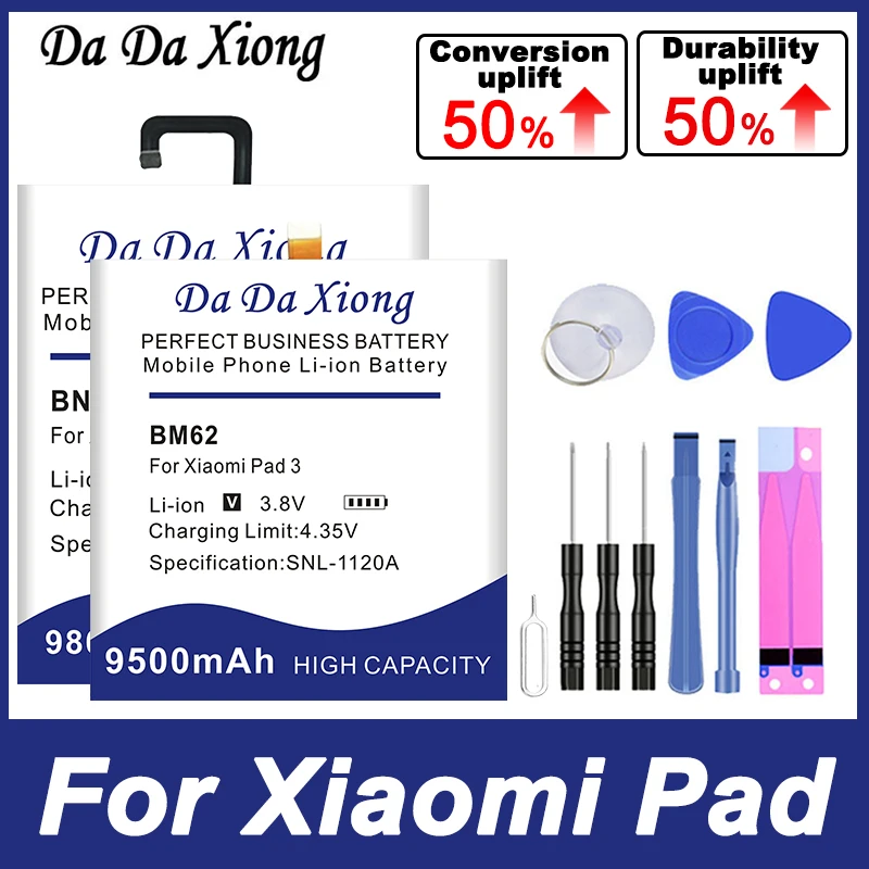 DaDaXiong New BM61 BN4D BM60 BN60  BN4E BN80 BM62 For Xiaomi Pad 1 2 3 4 5 Pro Plus High Quality Tablet Replace Battey + Tools