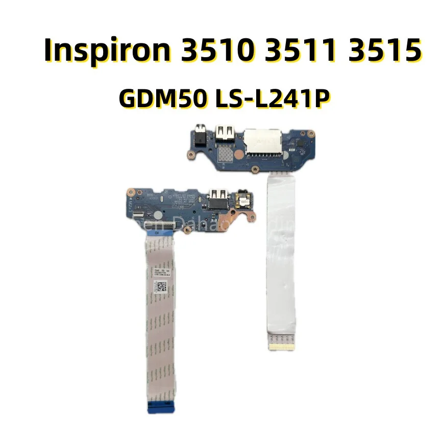 

Original For Dell Inspiron 15 3510 3511 3515 Switch Power Button USB Audio Board With Cable GDM50 LS-L241P