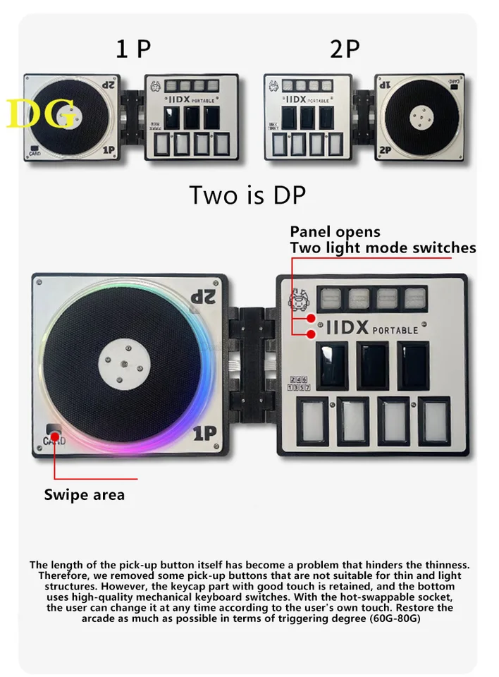 Beatmania IIDX Foldable Portable Controller Gen 3 - Arcade-Style