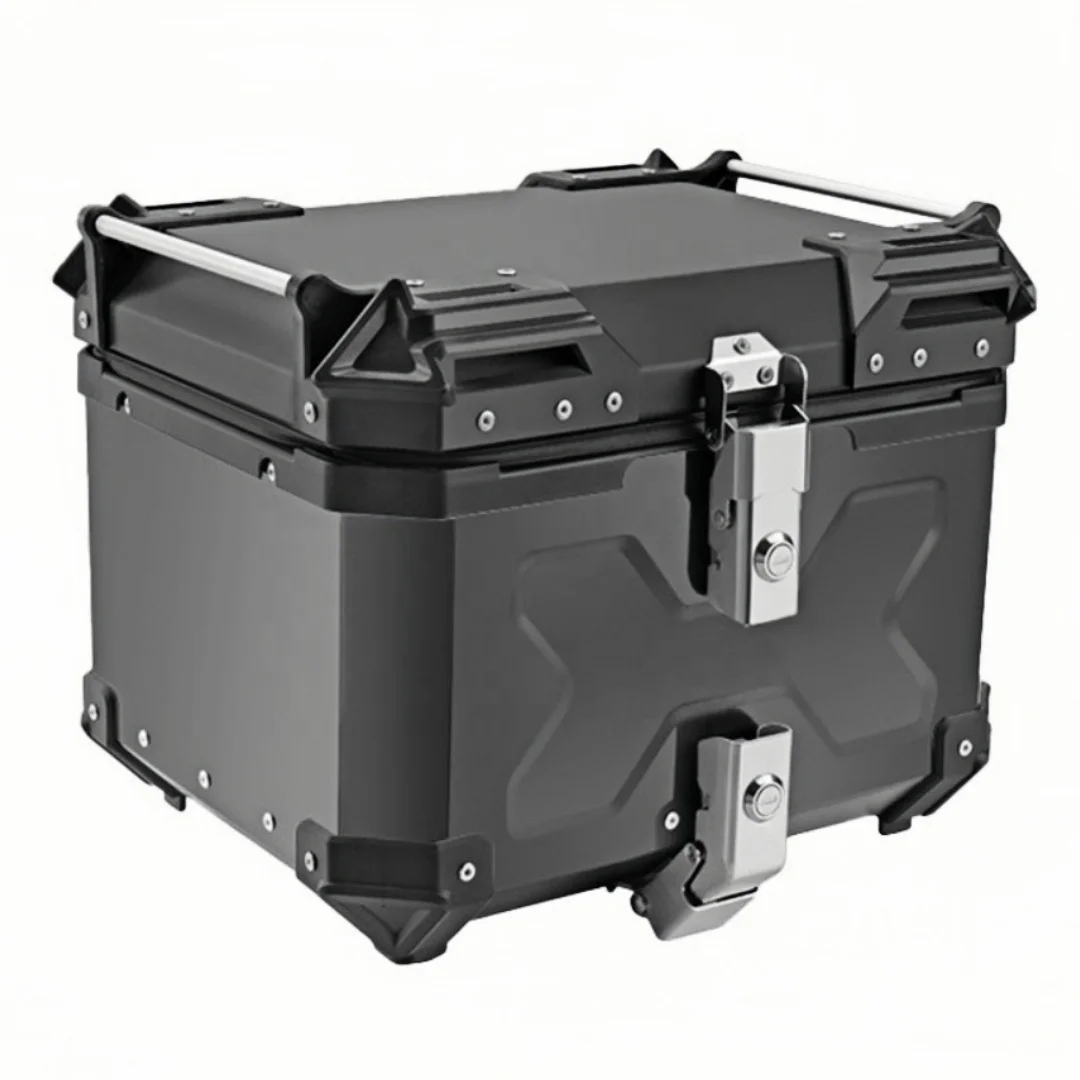 Hot Sale Large Capacity Aluminium Alloy Motorcycle Tail Boxes Classic Design Waterproof Feature Manufactured Hot Sale Producer