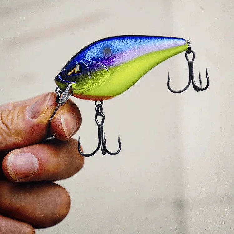 

ARK CT1.5/CT2.5 Noise Shallow Square Tongue Board Fatty CRANKBAIT Long Throw Three Hooks, Hard Bait