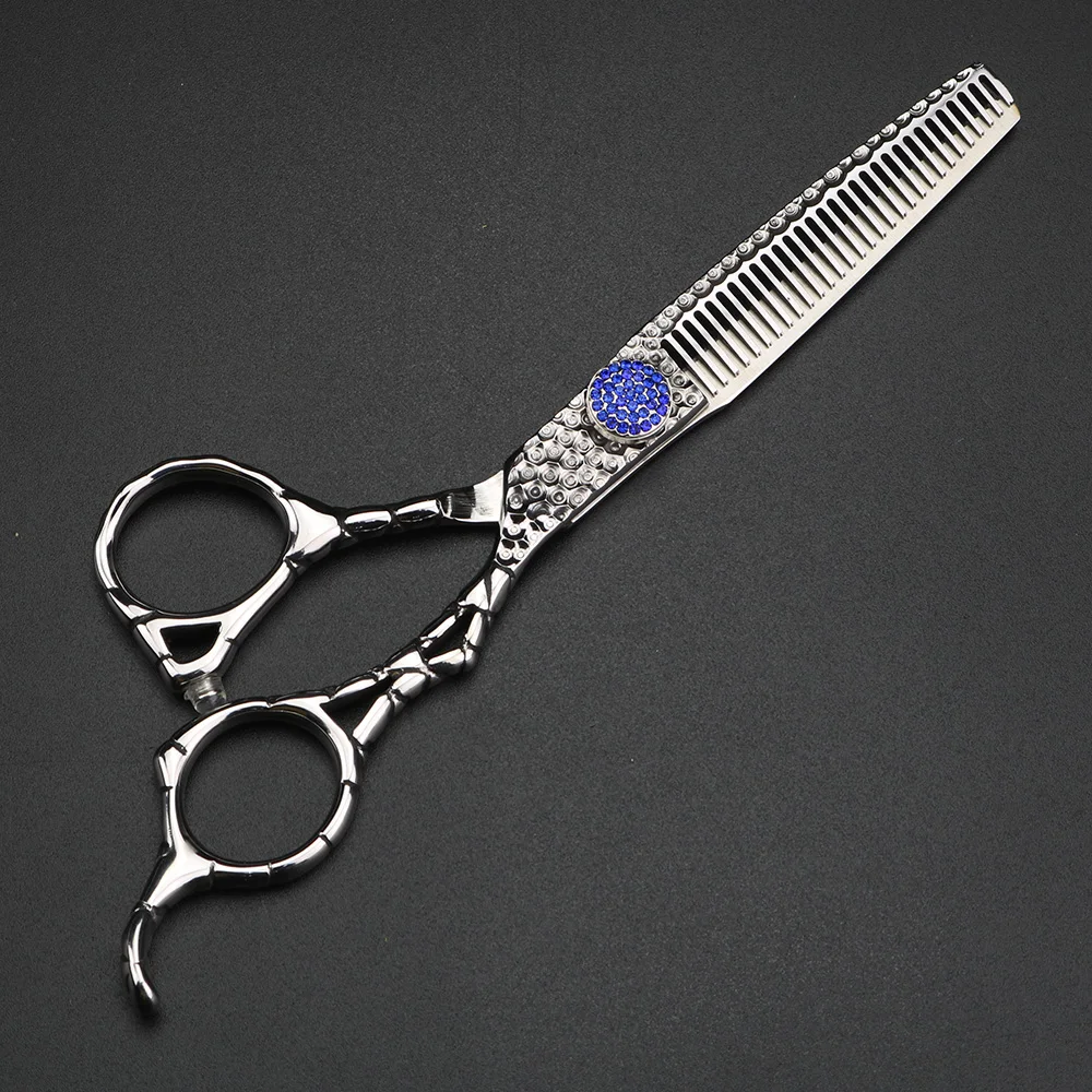 Forged hair scissors 6 inch Japanese 440C steel cutting and thinning scissors Barber scissors