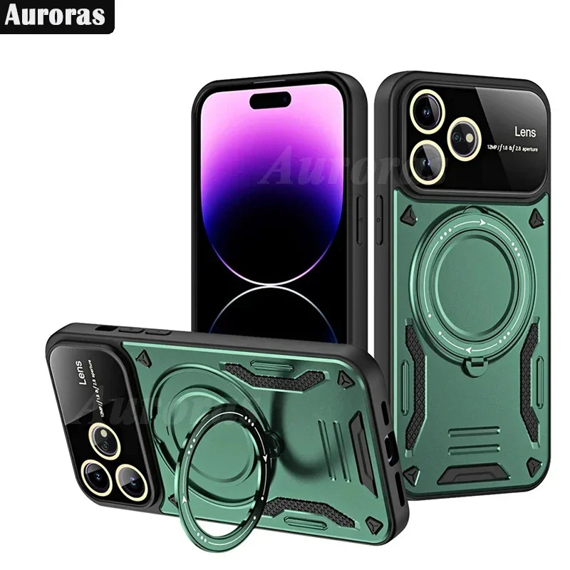 Auroras For ZTE Blade V50 Design Smart A73 4G Magnetic Armor Bracket Hard Shell For ZTE AXON 50 Lite Cover Funda Capa