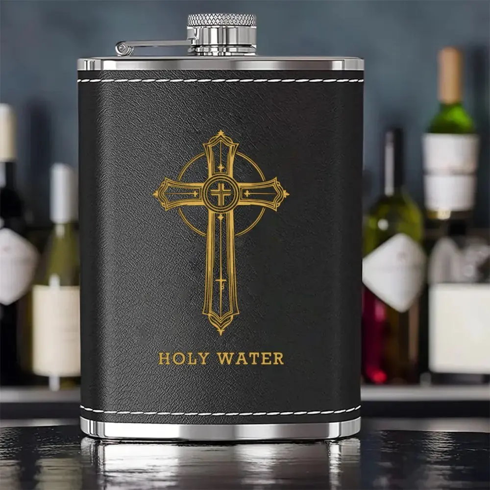 

7oz Portable Pocket Hip Flask Flagon Stainless Steel Hip Flask Leather for Alcohol Whiskey Liquor Wine Man Gift