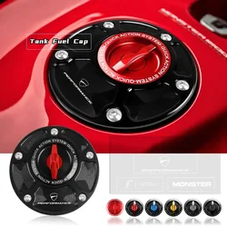 CNC Keyless Racing Quick Release Motorcycle Tank Fuel Cap Gas Case for DUCATI 1098 1198 848 MONSTER 1000 1200 797 821 SUPERSPORT