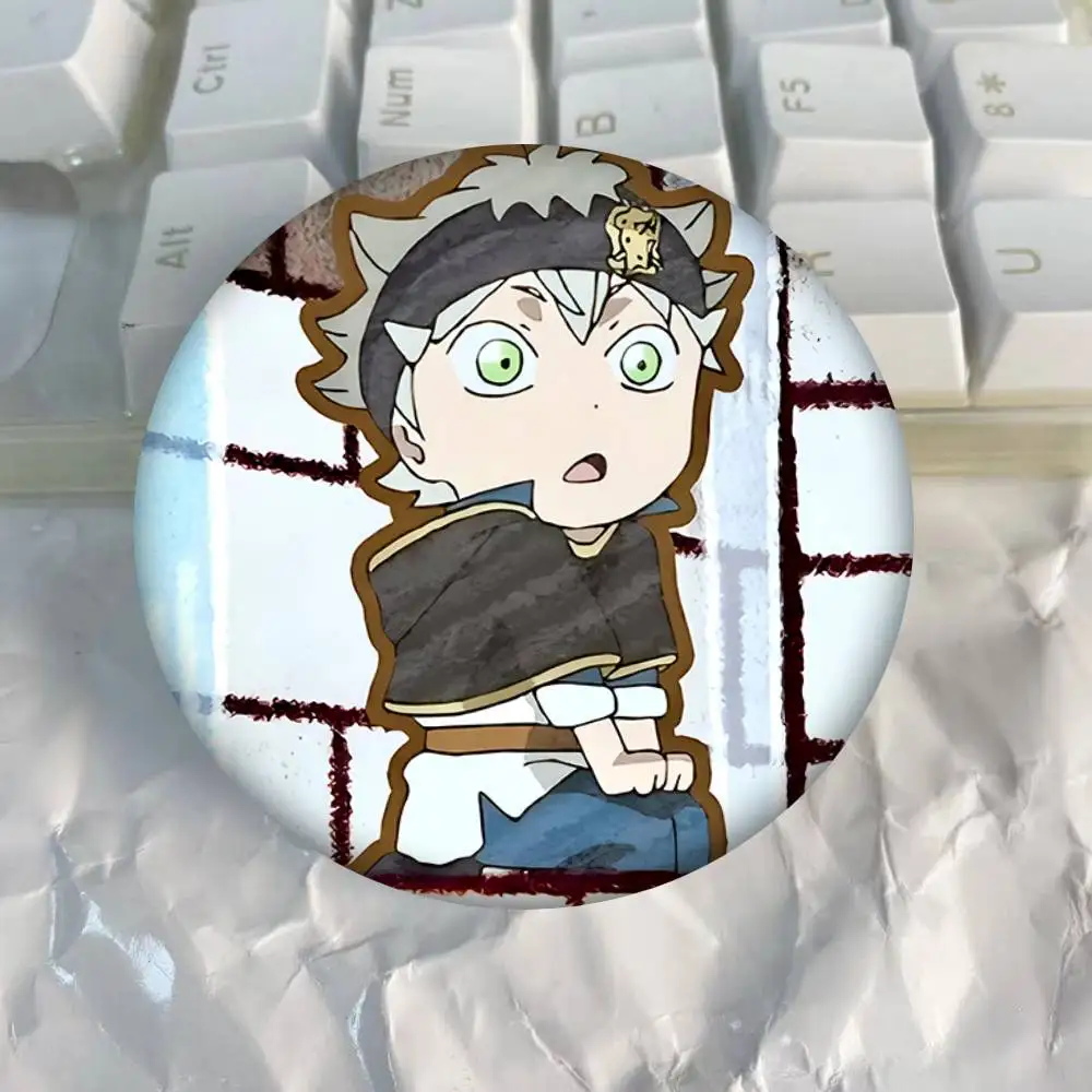 1pc Black Clover Asta Anime Cartoon Style Badge Brooches On Backpack Decoration Round Enamel Pins For Accessorys view 6