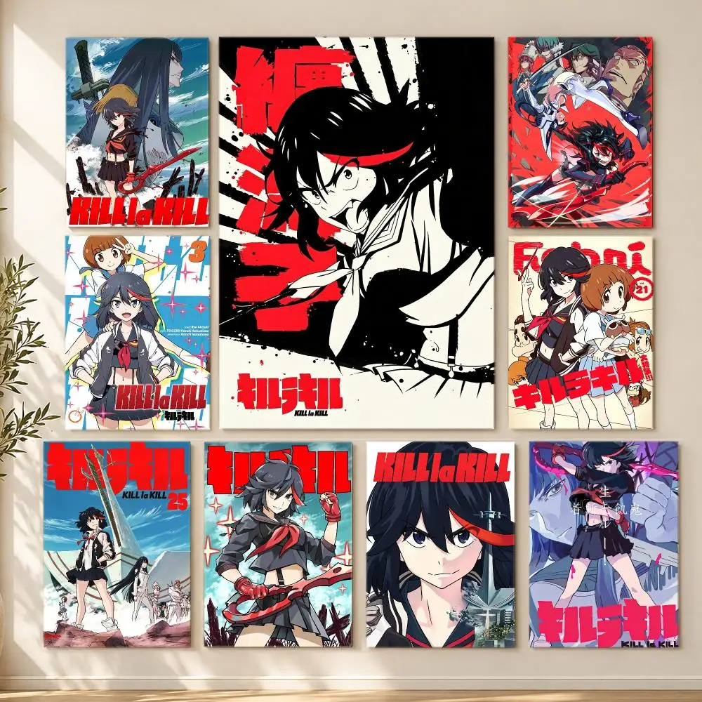 anime KILL la KILL Poster HD Poster Printing Self Adhesive Poster for Living Room Bedrooms Home Decor Gift