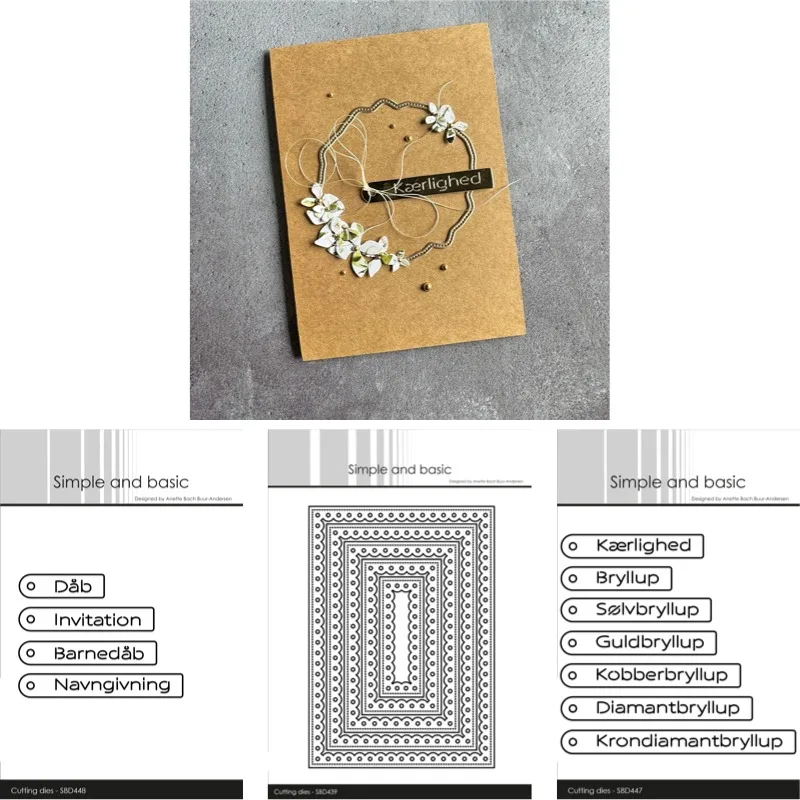 Innere Bordüre mit Spitzenverzierung Metall-Stanzformen für DIY Scrapbooking Bastelarbeiten Schablonen Fotoalbum-Vorlage