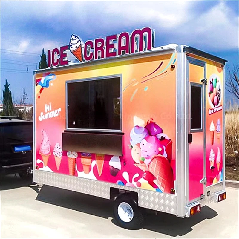 Heavy Duty Street Food Cart Truck Bespoke Vending Vehicle Mobile Cuisine Car Festival Service Trailer Package