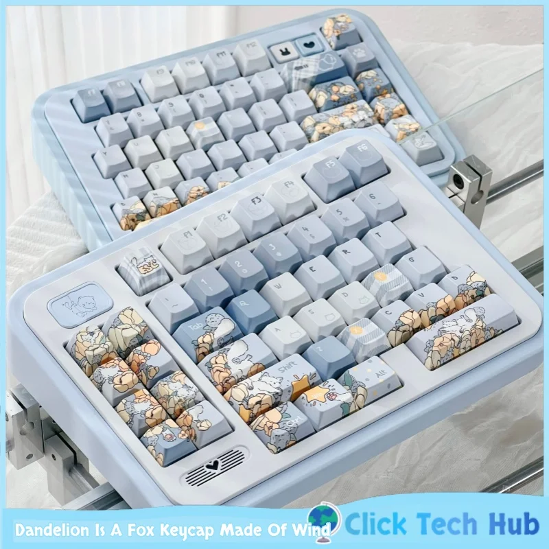 

Dandelion Is A Fox Keycap Made Of Wind Cherry So High Hand Drawn Five Sided Thermal Sublimation Pbt Mechanical Keyboard Keycap