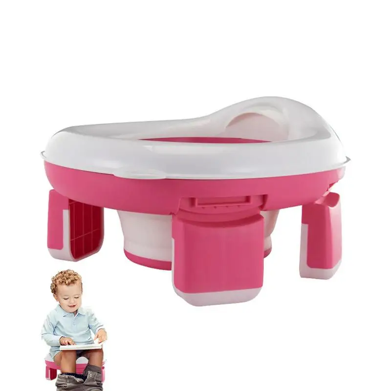 

Baby Portable Toilet Multifunction Pot Baby Folding Potty Training Seat 3 In 1 Travel Training Chair Toilet Pot Travel Potty
