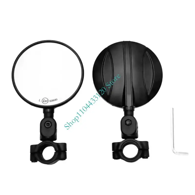 High Visibility Motorcycle Side Mirror Easy Installation Vibration Reduction Ridings Handlebar Mirror
