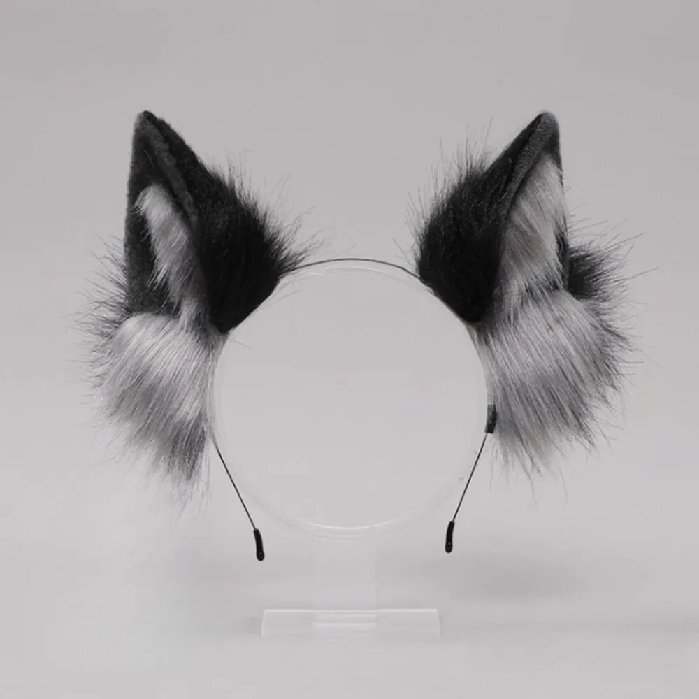 

Sweet Lolita Cat Ears Headband Animals Hair Hoop Wolf Dog Hair Band JK Plush Furry Cosplay Headwear Female Hair Accessories